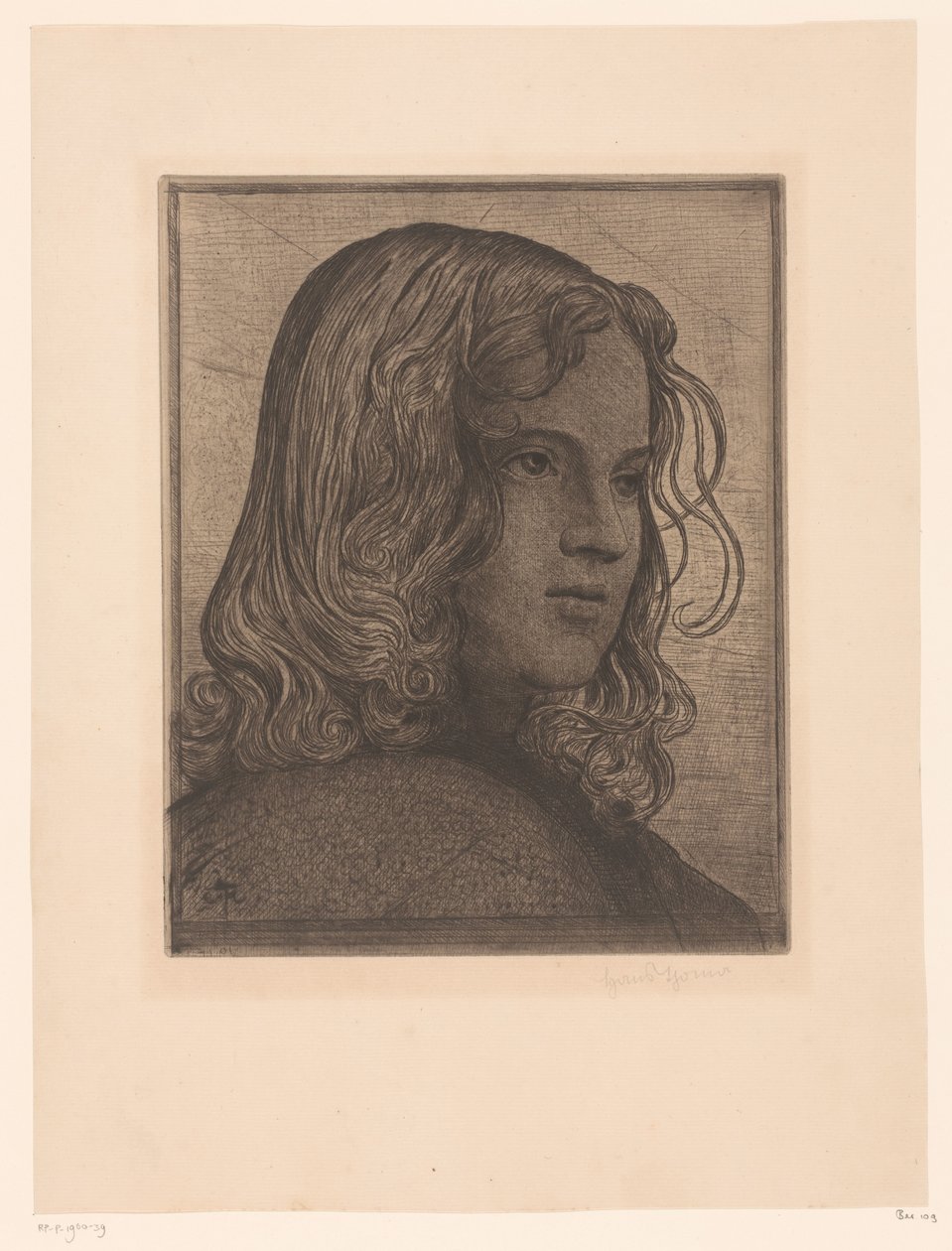 Cabeza de niña de Hans Thoma