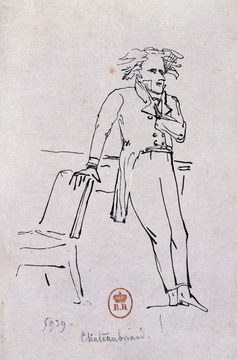 Retrato de François-Rene de Chateaubriand de Hans Toepper