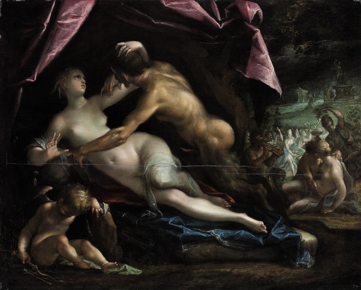 Pan y Selene de Hans von Aachen