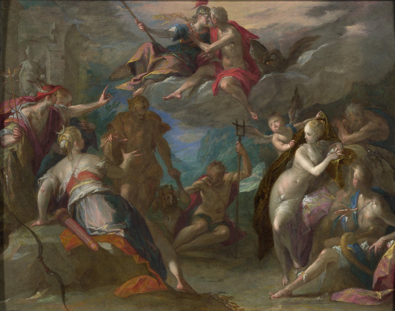 El asombro de los dioses, 1590s de Hans von Aachen