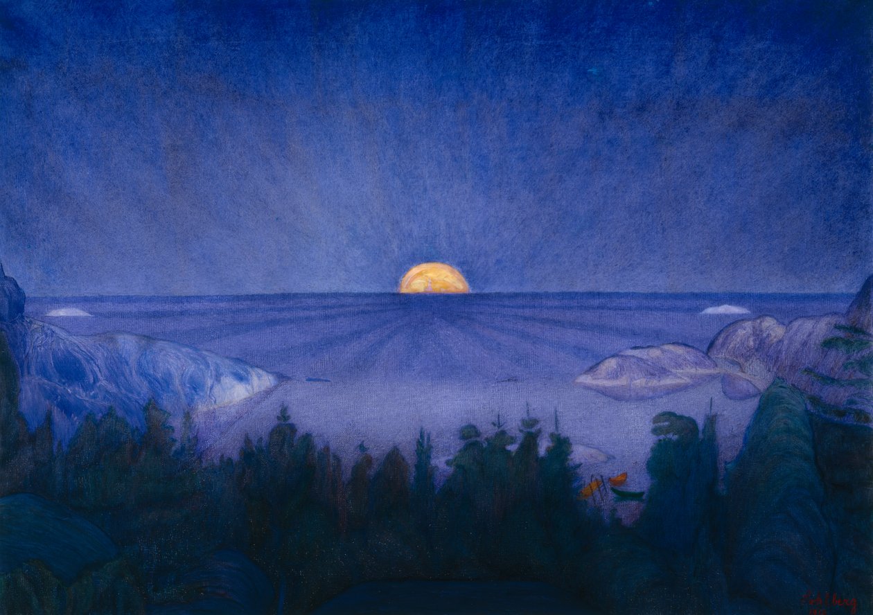 salida de la luna de Harald Oscar Sohlberg