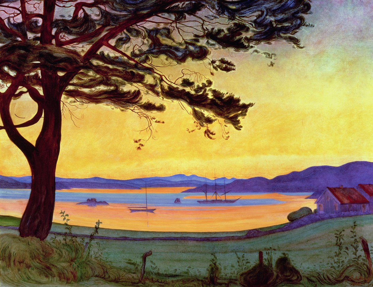 Vista de Helgeroa de Harald Oscar Sohlberg