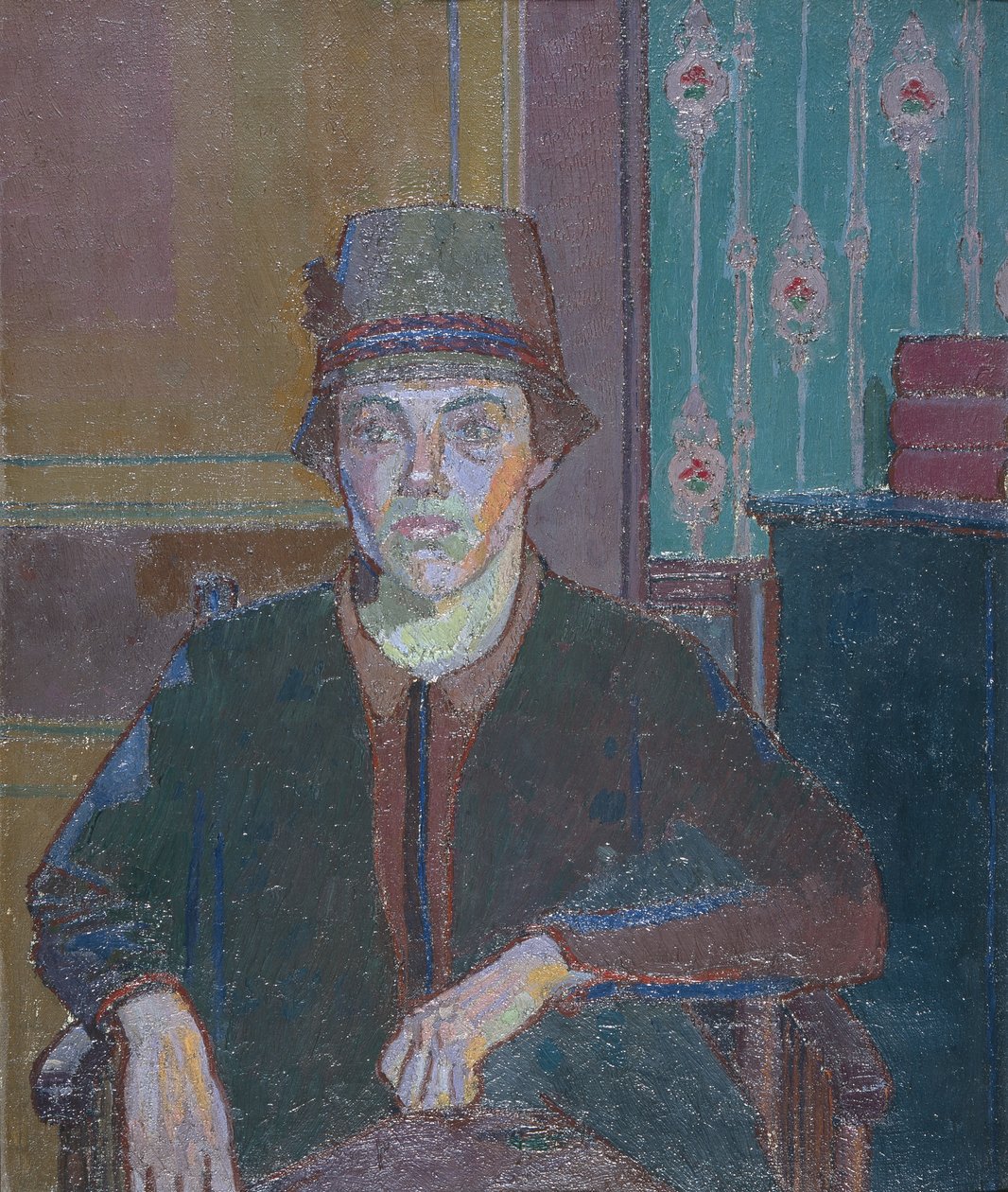 Una dama (óleo sobre lienzo) de Harold Gilman