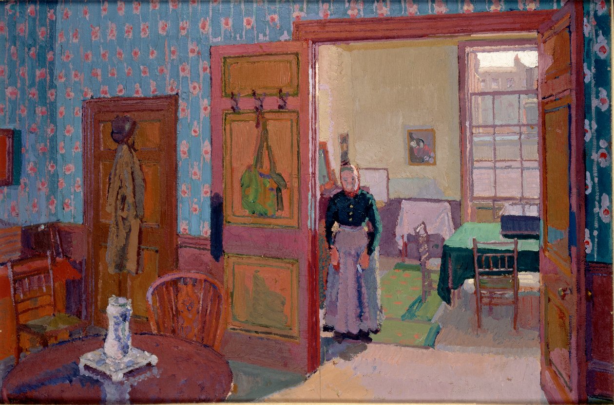 Interior con la Sra. Mounter, 1916-1917 de Harold Gilman
