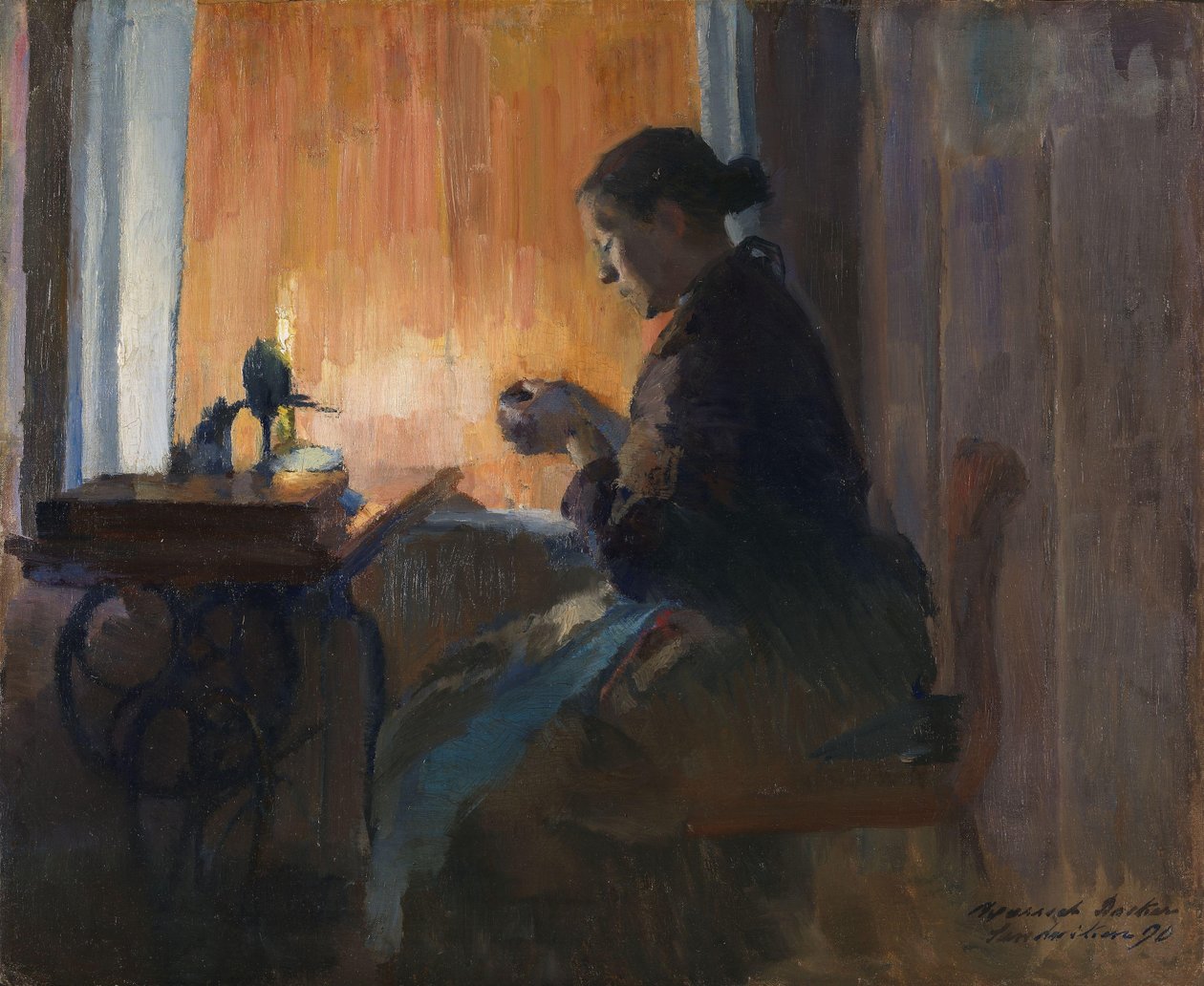 Por la luz de la lámpara de Harriet Backer
