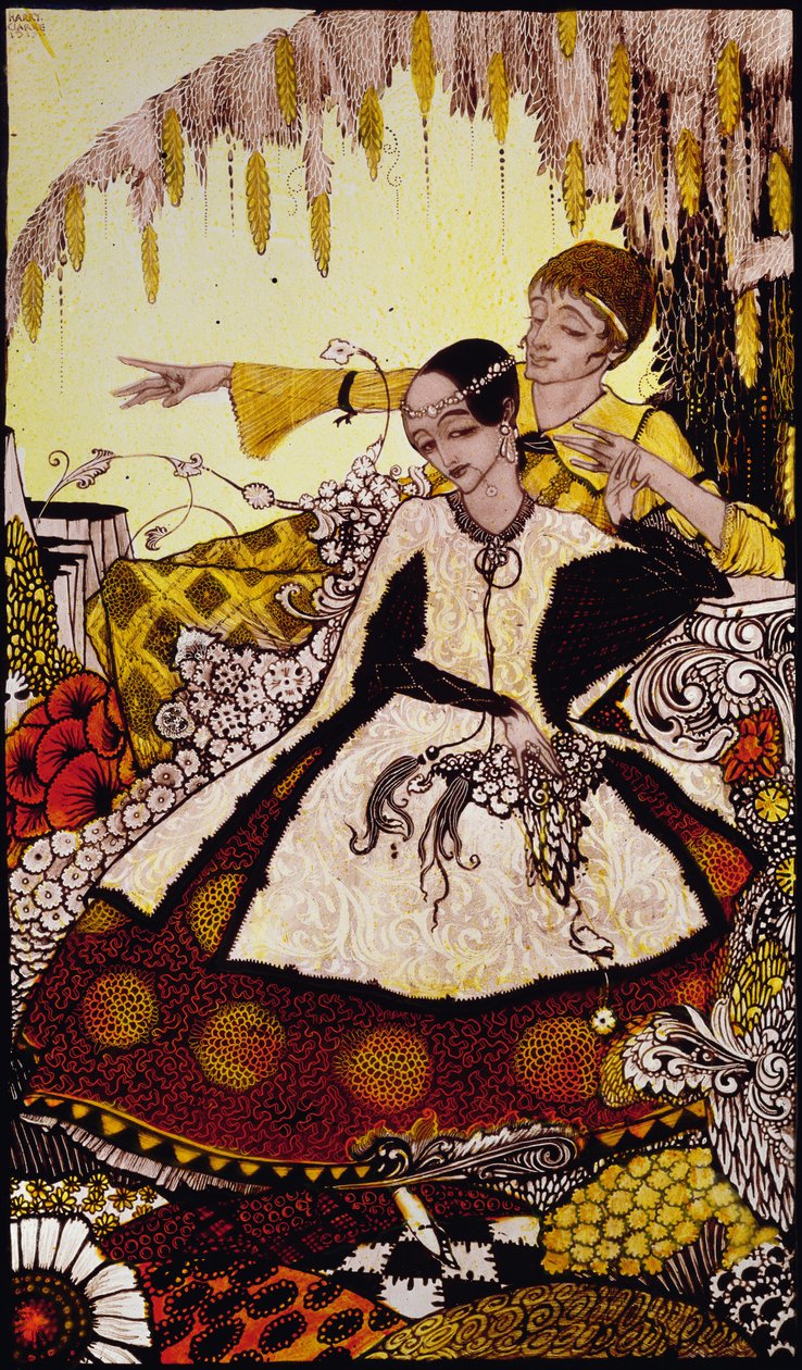 Sin embargo, estos están podridos, así que eres la reina de todos los que viven o han vivido. Ilustración de Harry Clarke de 