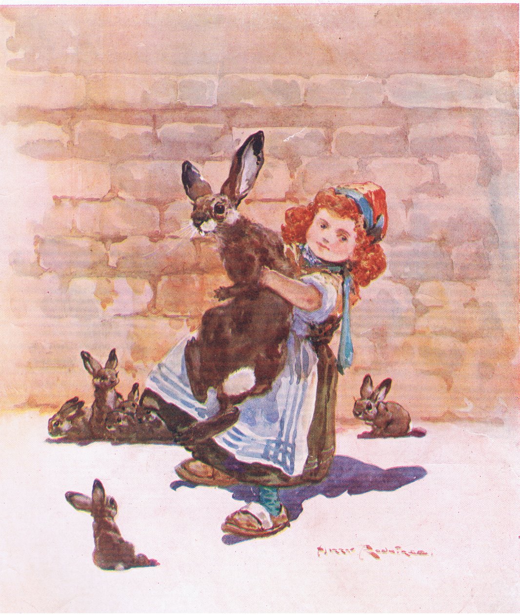 Un brazo lleno (litografía en color) de Harry Rountree