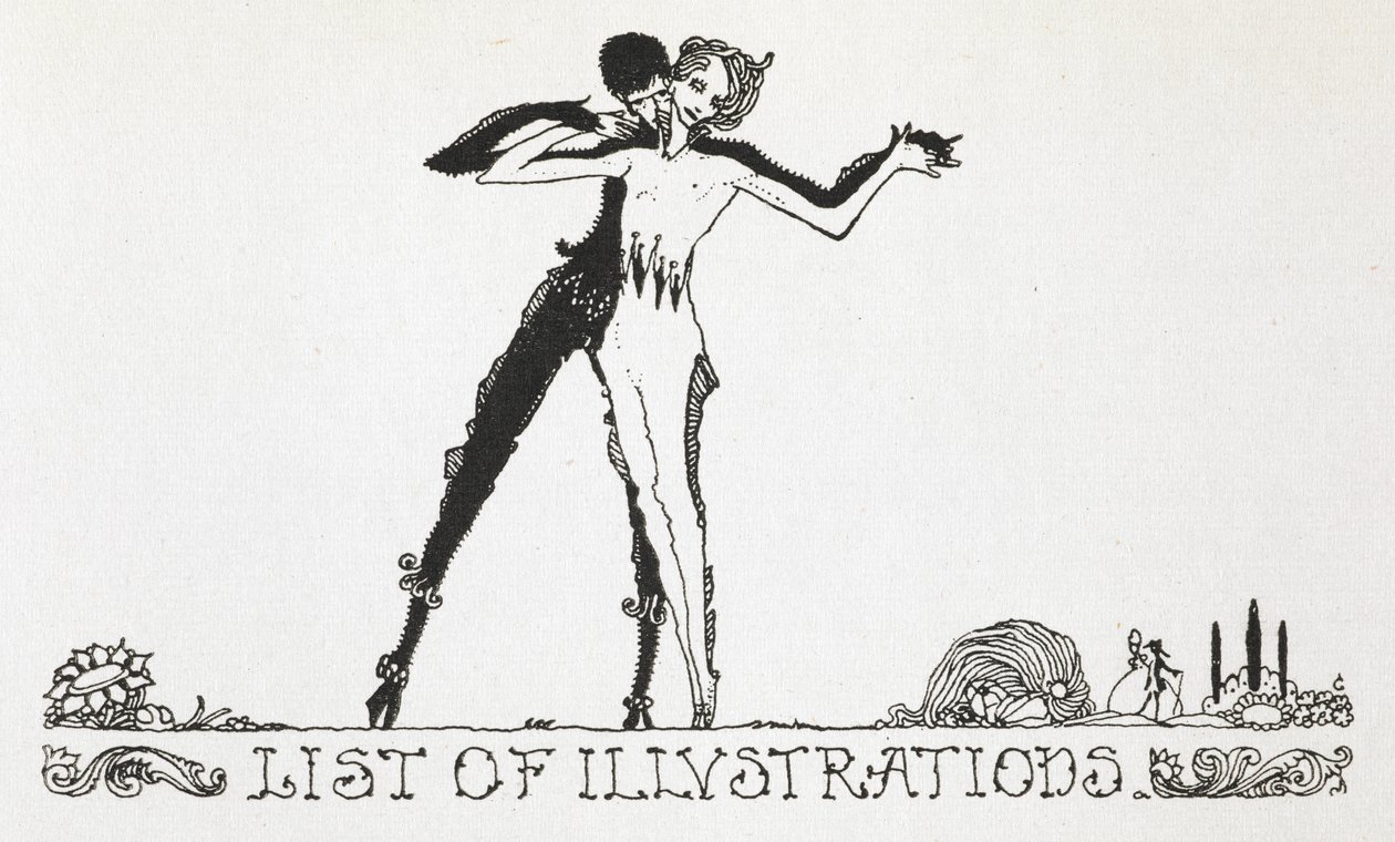 Un hombre y una mujer bailando. de Harry Clarke