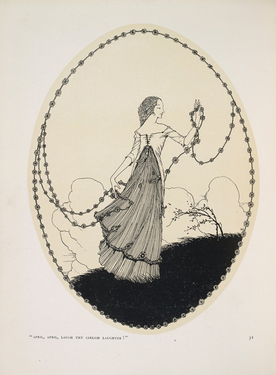 Abril. "¡Abril, Abril, ríe tu risa de niña!" de Harry Clarke