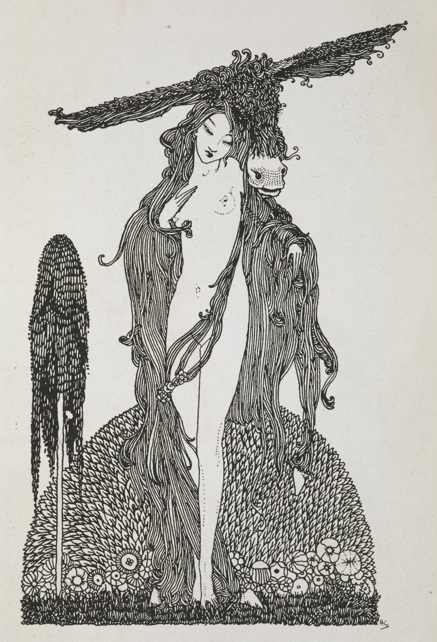 Ilustración para el cuento "Piel de asno". de Harry Clarke