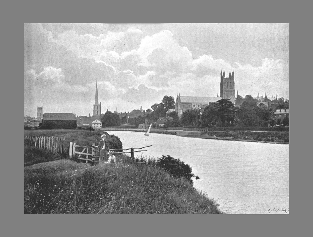 Catedral de Worcester, c. 1900 de Harvey Barton