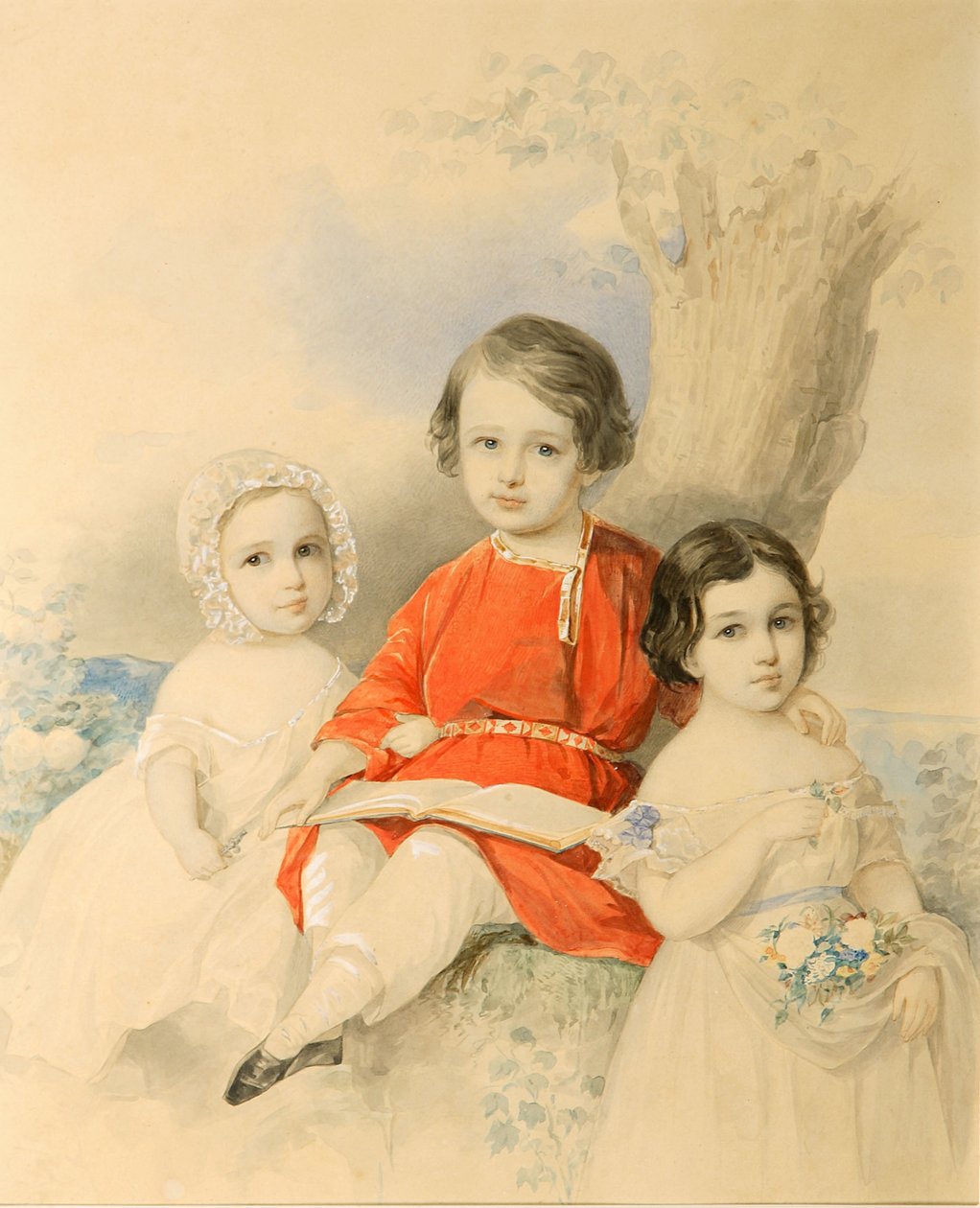 Niños en un paisaje, 1840s de Hau