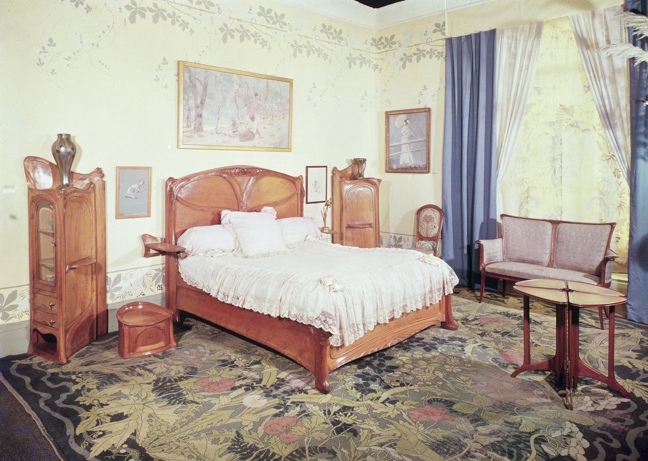 Dormitorio Art Nouveau, c.1900 de Hector Guimard