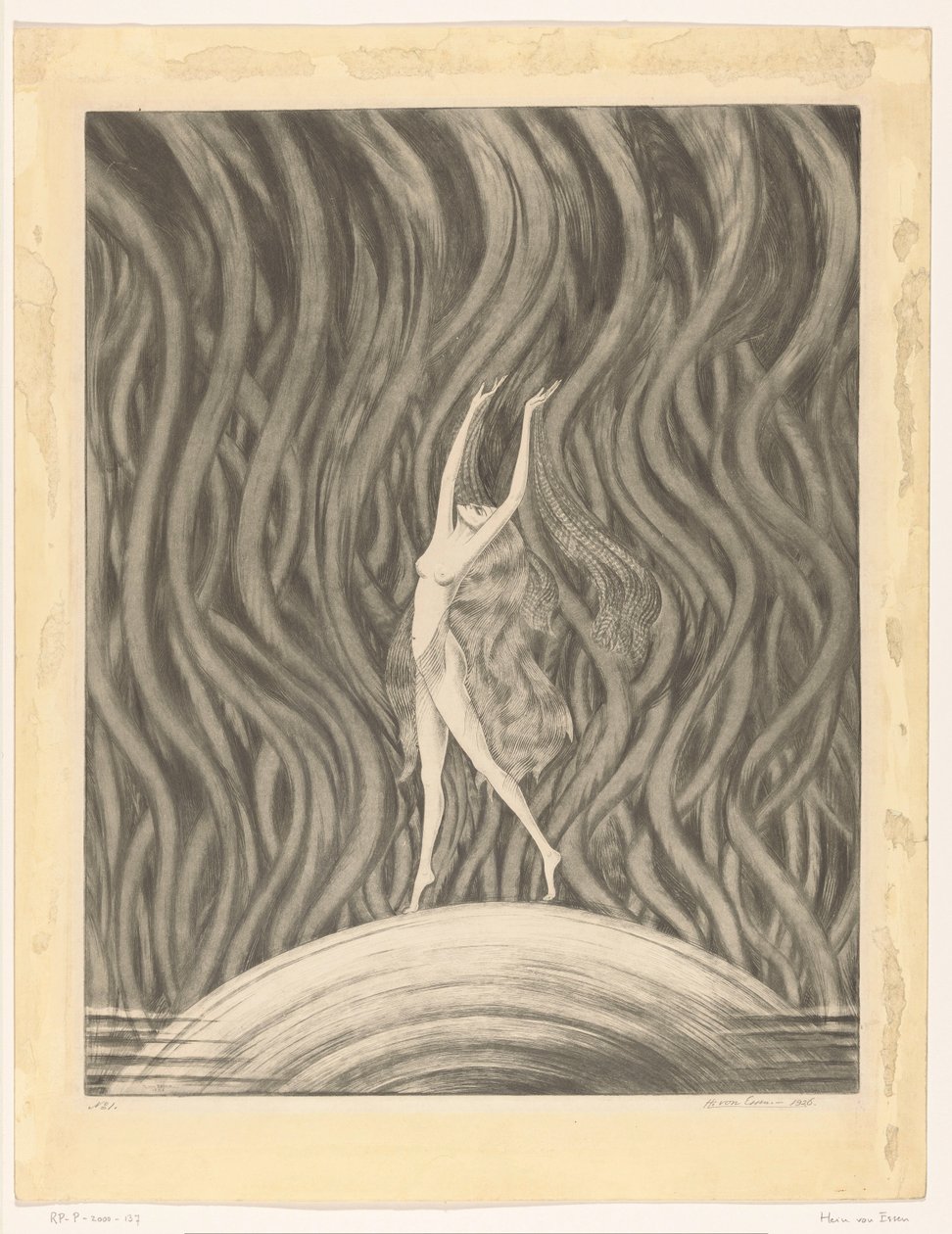 Mujer desnuda bailando de Hein von Essen (signed by artist)