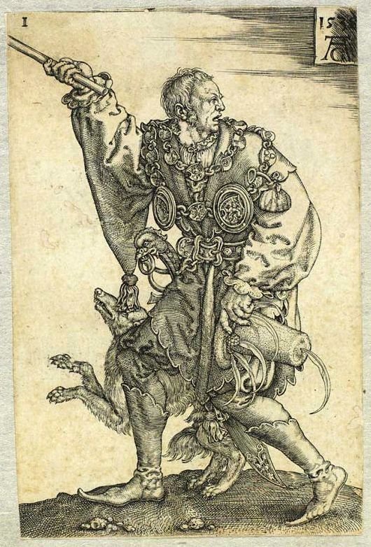 El maestro de ceremonias [de la serie Los grandes fiesteros de bodas] de Heinrich Aldegrever