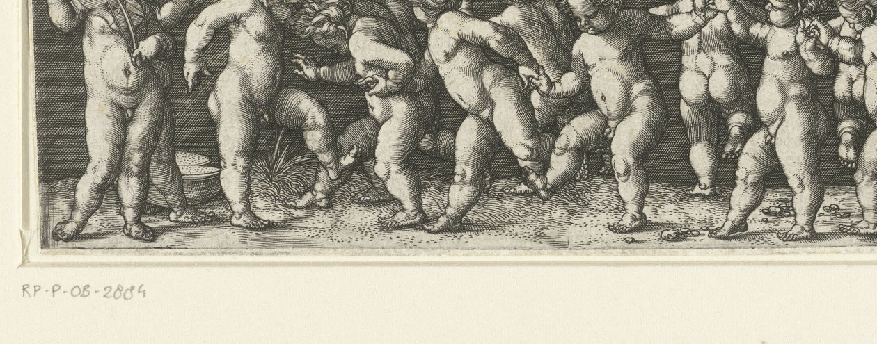 Frisón con niños bailando de Heinrich Aldegrever