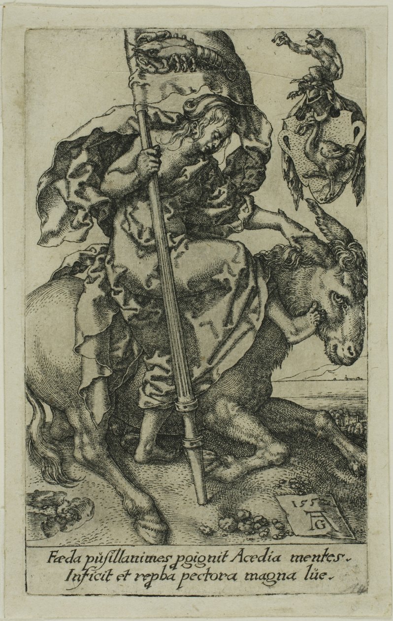Ociosidad, de los Vicios de Heinrich Aldegrever