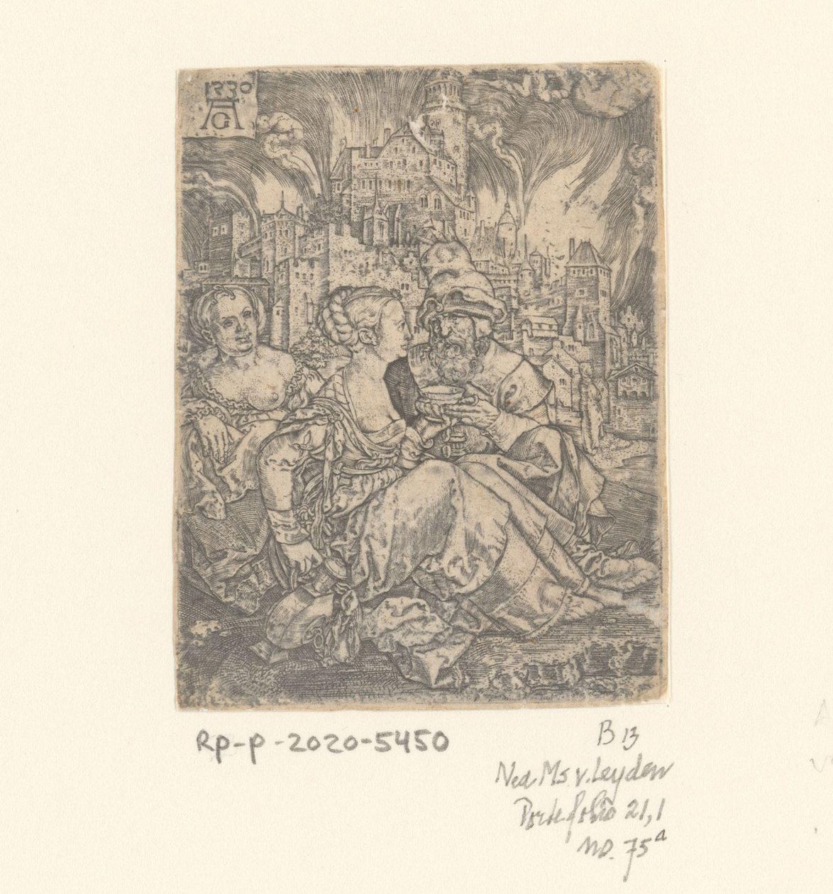 Lot y sus hijas de Heinrich Aldegrever