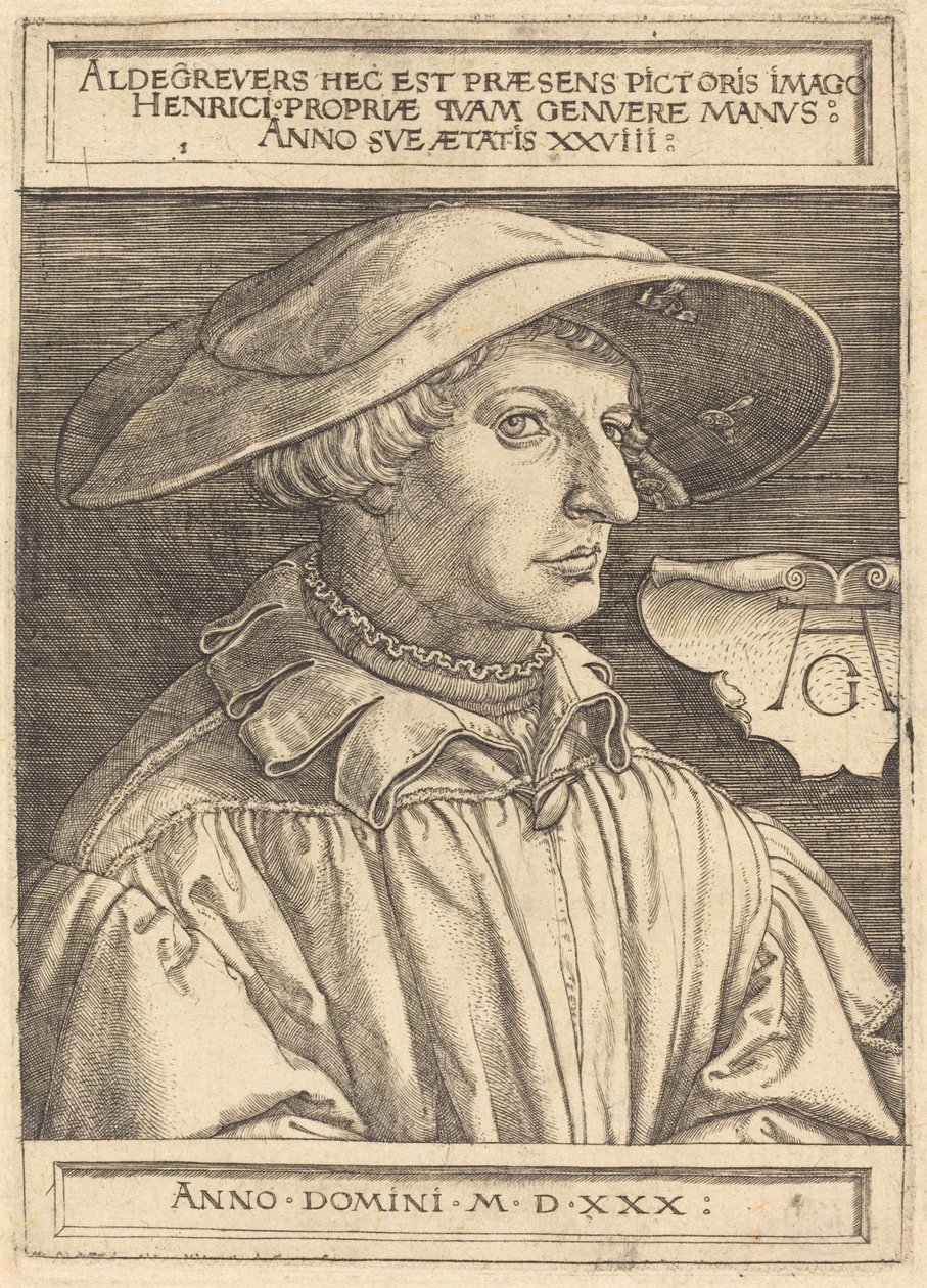 Autorretrato de Heinrich Aldegrever