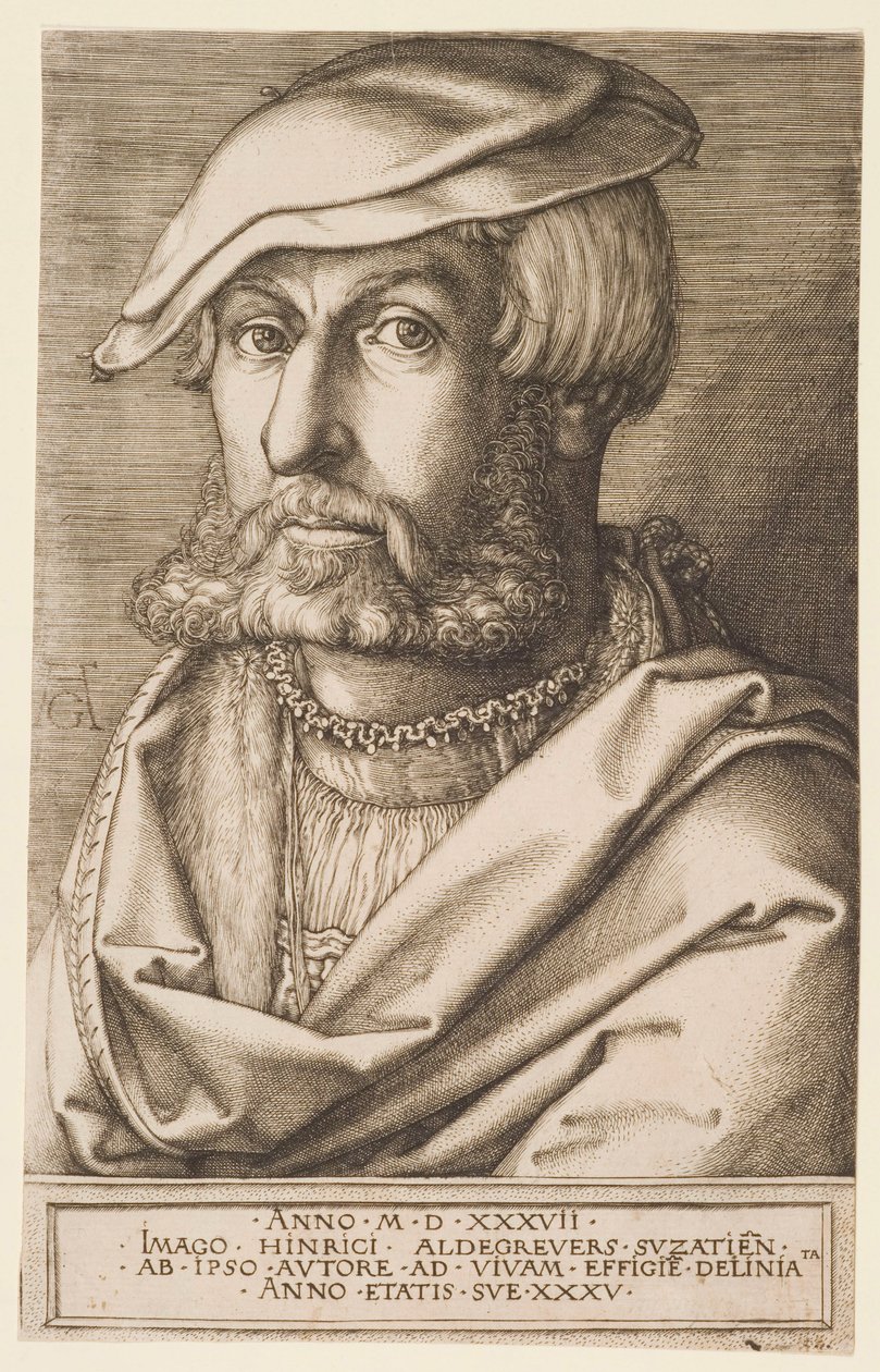 Autorretrato de Heinrich Aldegrever