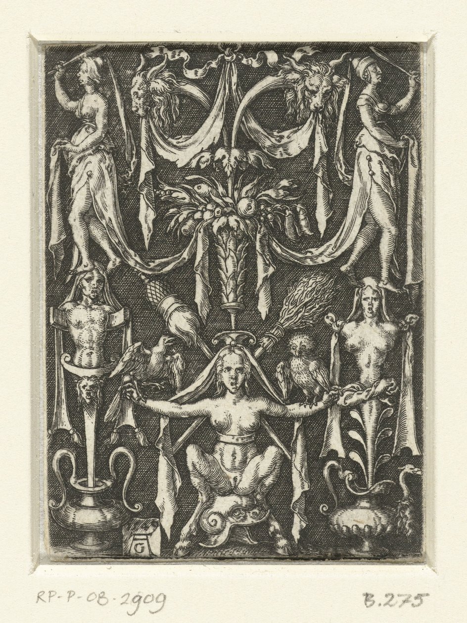 Decoración superficial con grutescos de Heinrich Aldegrever