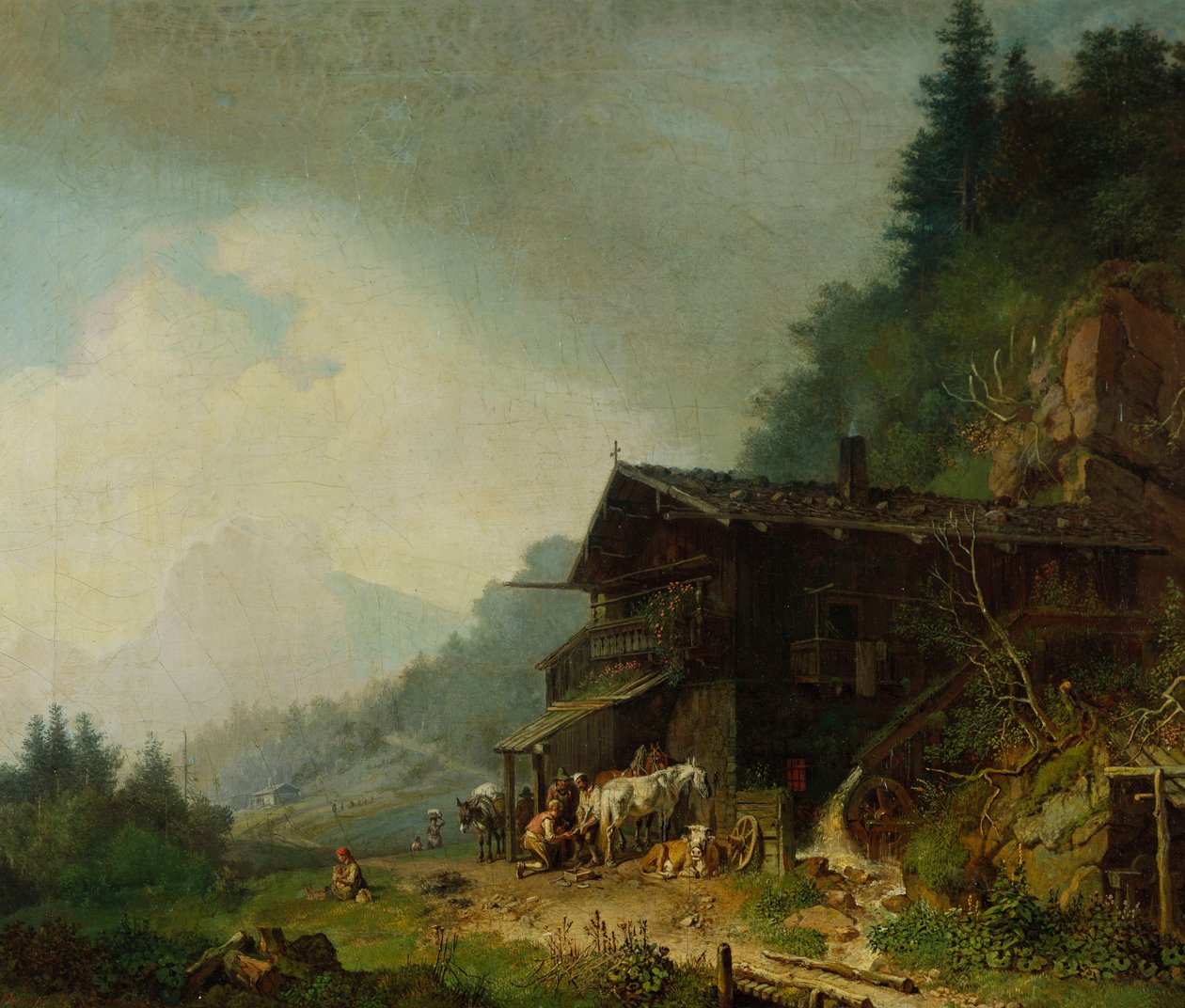 Una Forja en los Alpes Bávaros de Heinrich Burkel