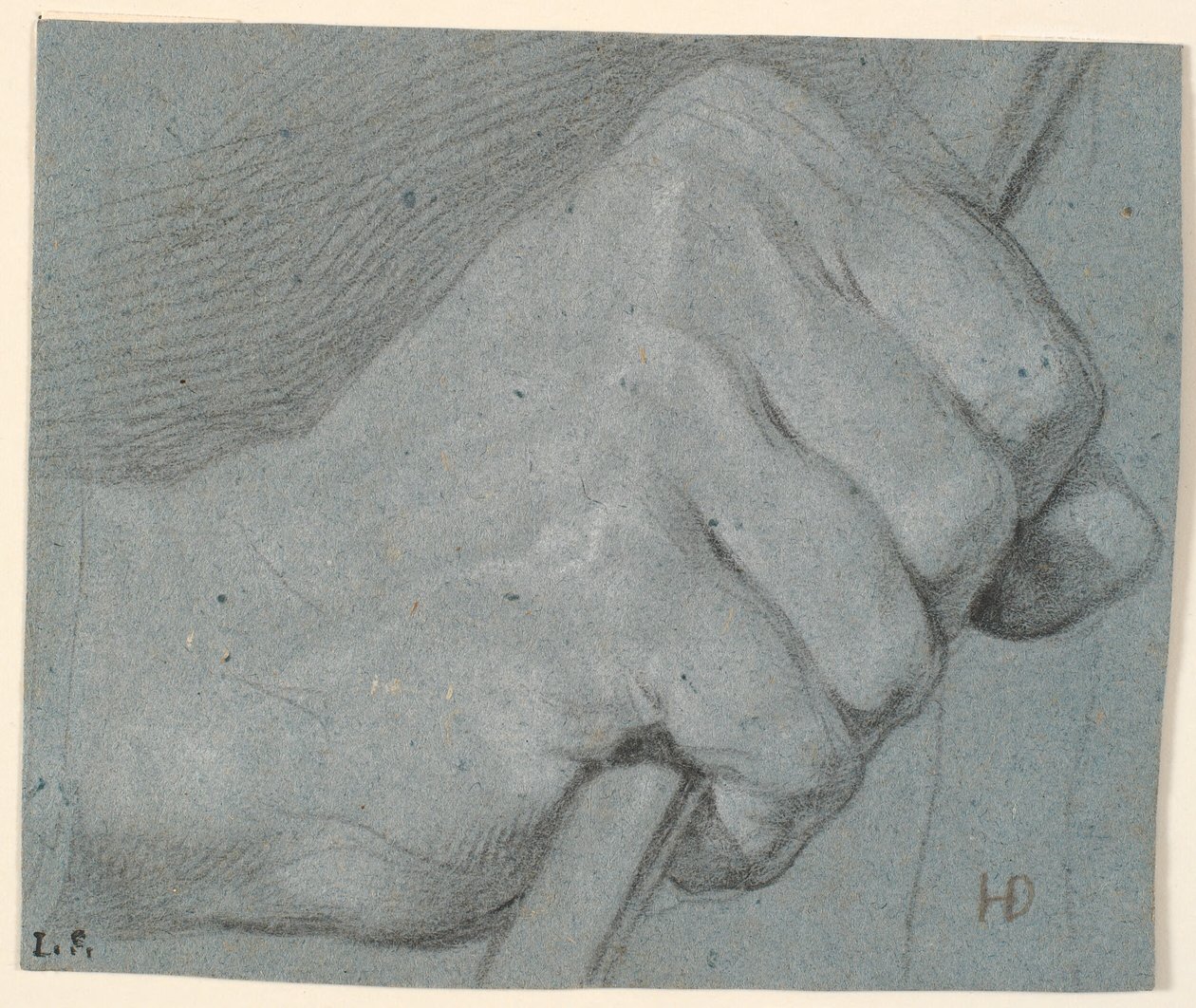 Estudio de una mano, agarrando un bastón de Heinrich Dittmers