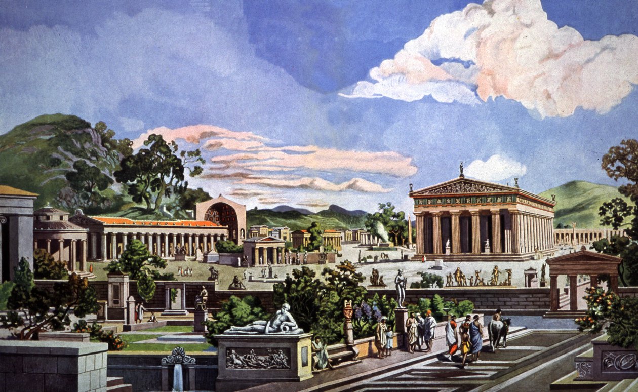 Vista de Olimpia de Heinrich Gaertner