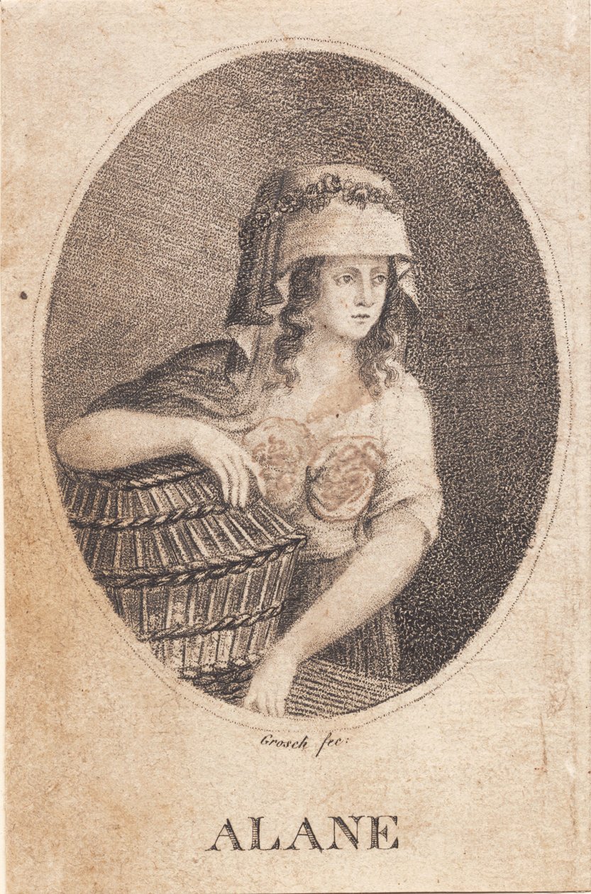 "Alane", mujer con cesta de Heinrich Grosch