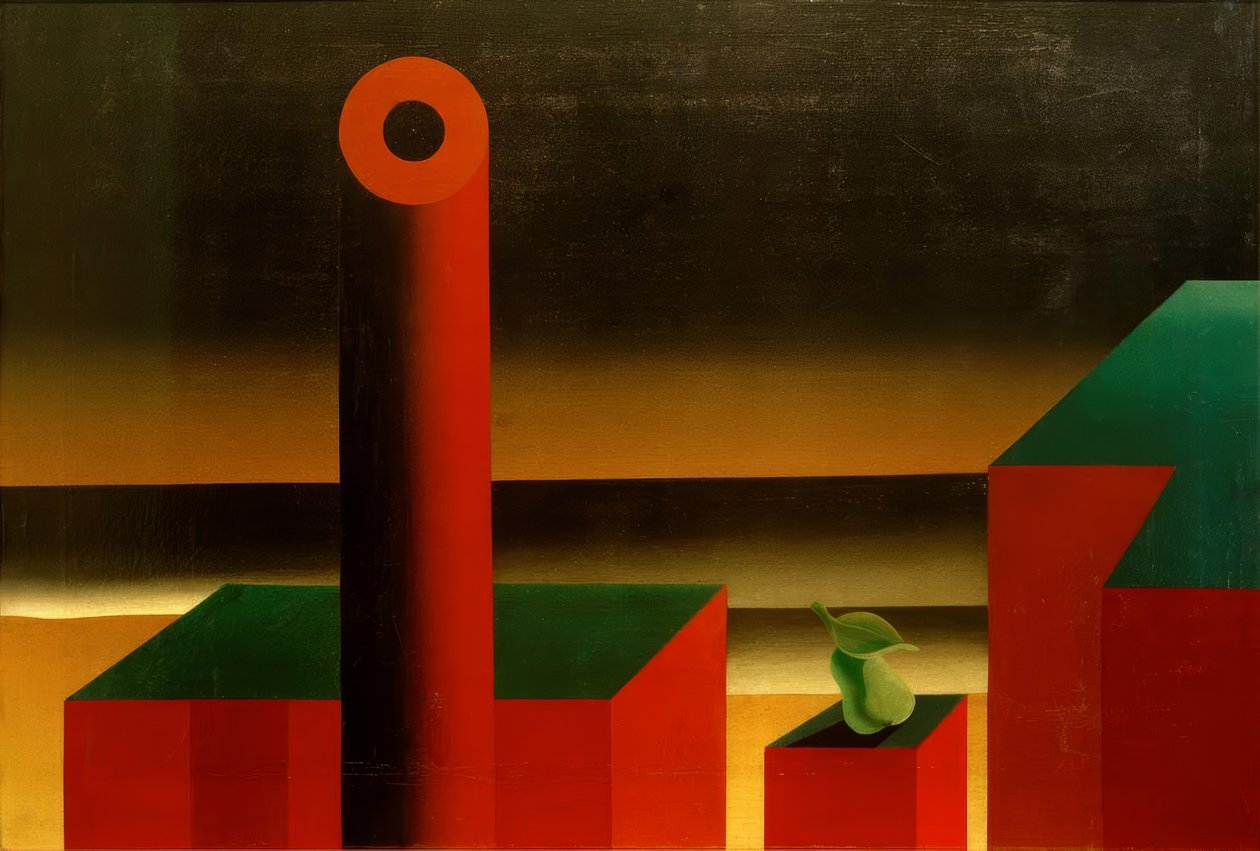 Paisaje (Paisaje industrial) de Heinrich Hoerle