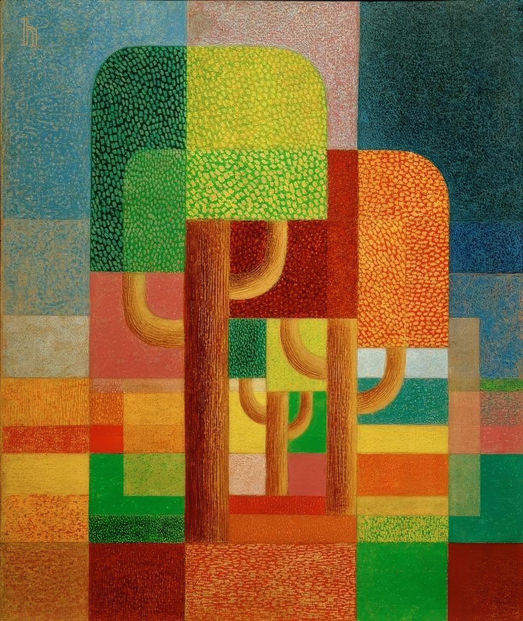 Paisaje / Árboles (Paisaje con árboles) de Heinrich Hoerle