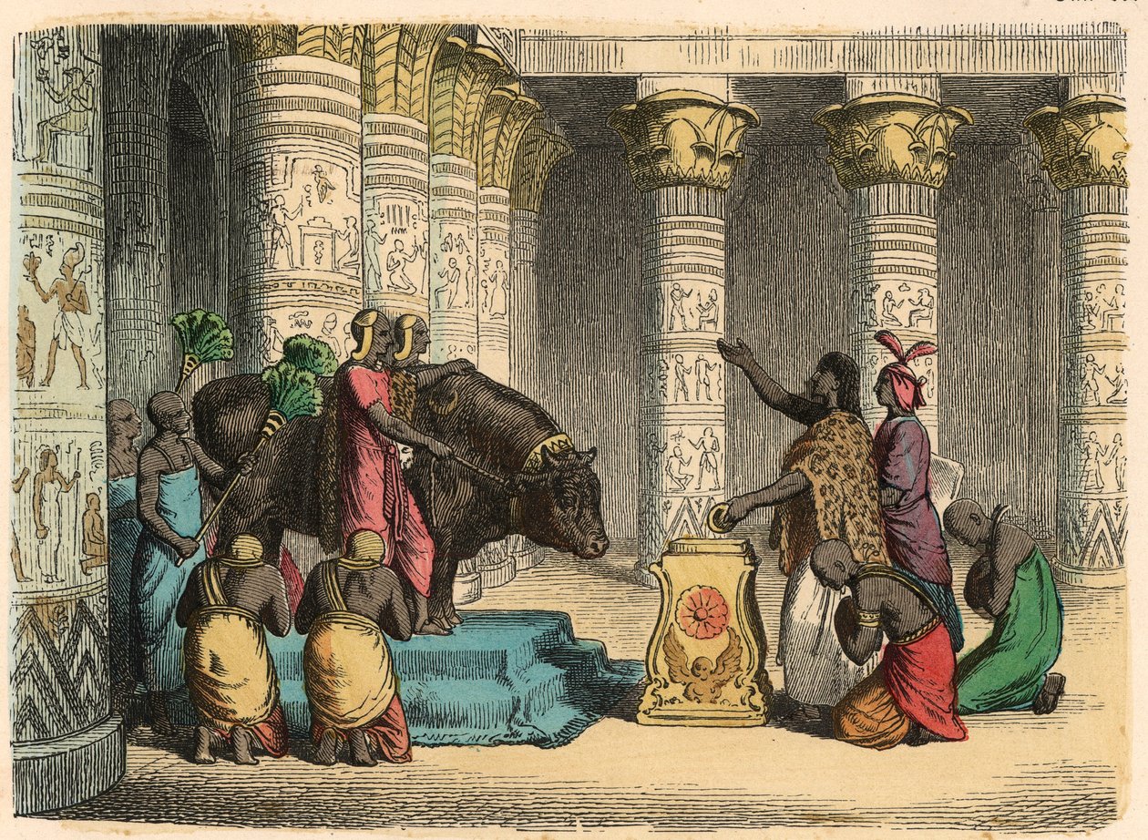 Egipto Antiguo: Adoración del Toro Apis de Heinrich Leutemann