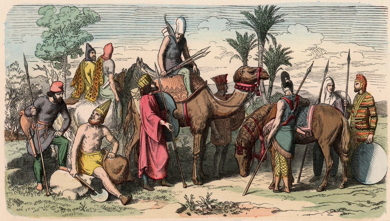 Antiguo Oriente / Persas: Vestimenta del ejército persa de Heinrich Leutemann