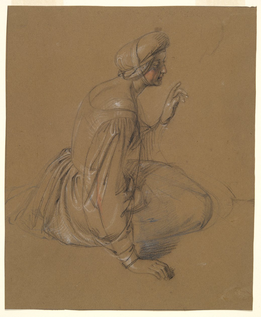 Estudio de una mujer sentada: Santa Isabel de Heinrich Schwemminger