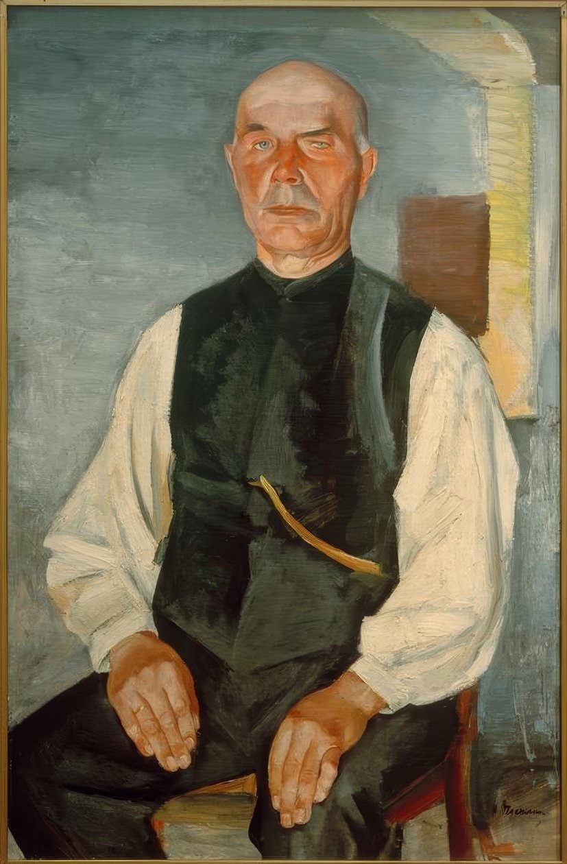 Viejo campesino (Johann Rohwedder) de Heinrich Stegemann