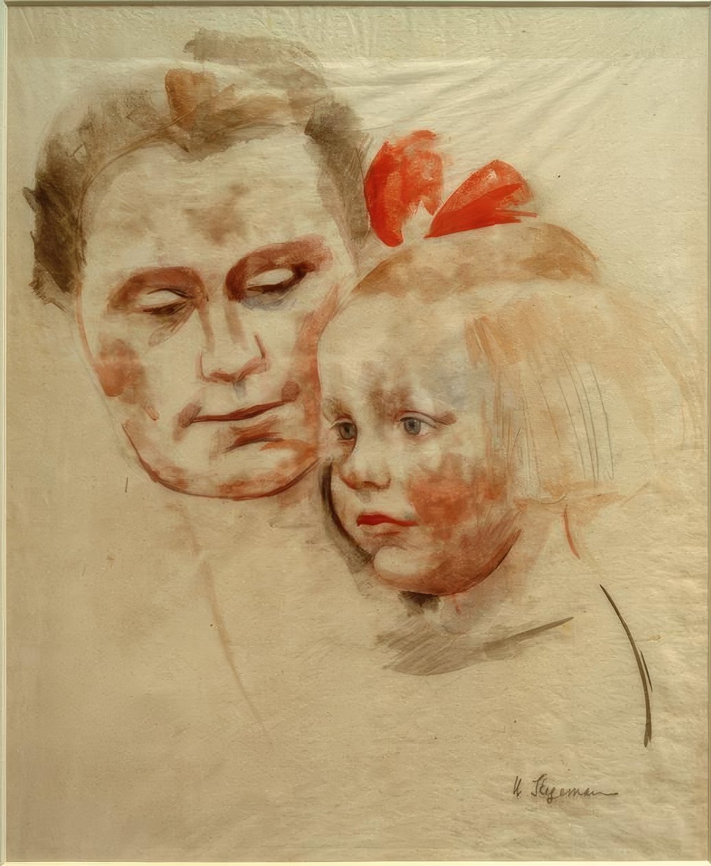 Madre con niño (Anna y Käte Werner) de Heinrich Stegemann