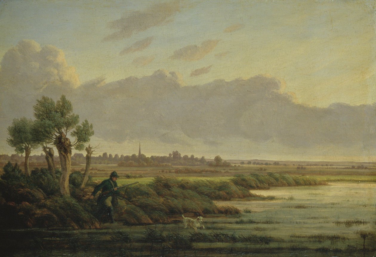 En el Alster en Winterhude, 1834 de Heinrich Stuhlmann