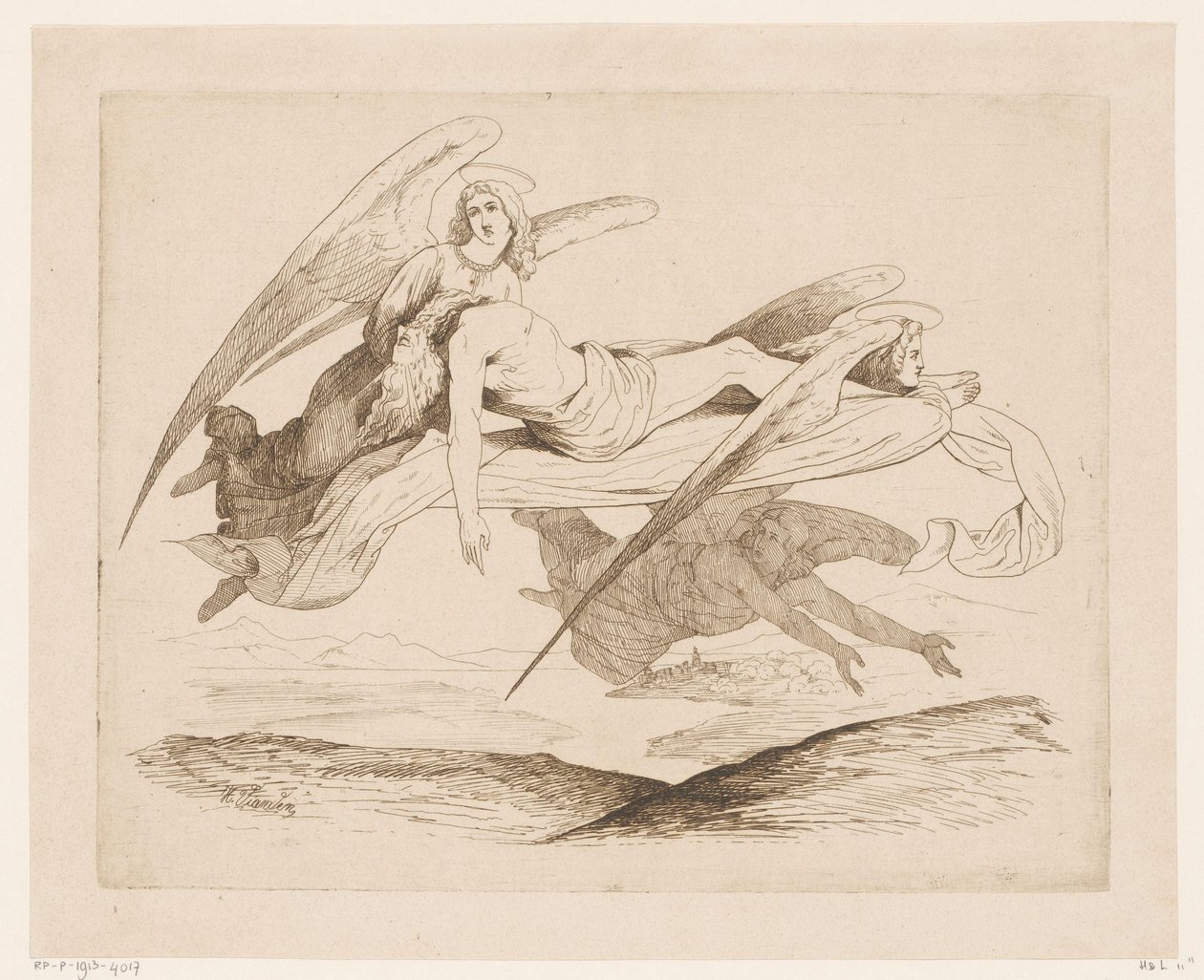 Santo llevado por los ángeles de Heinrich Vianden