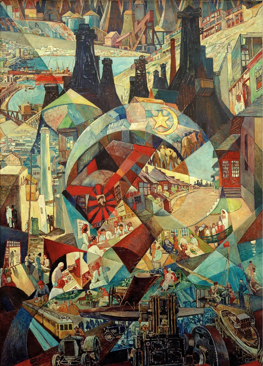 Panel de agitación de Bakú, 1927 de Heinrich Vogeler