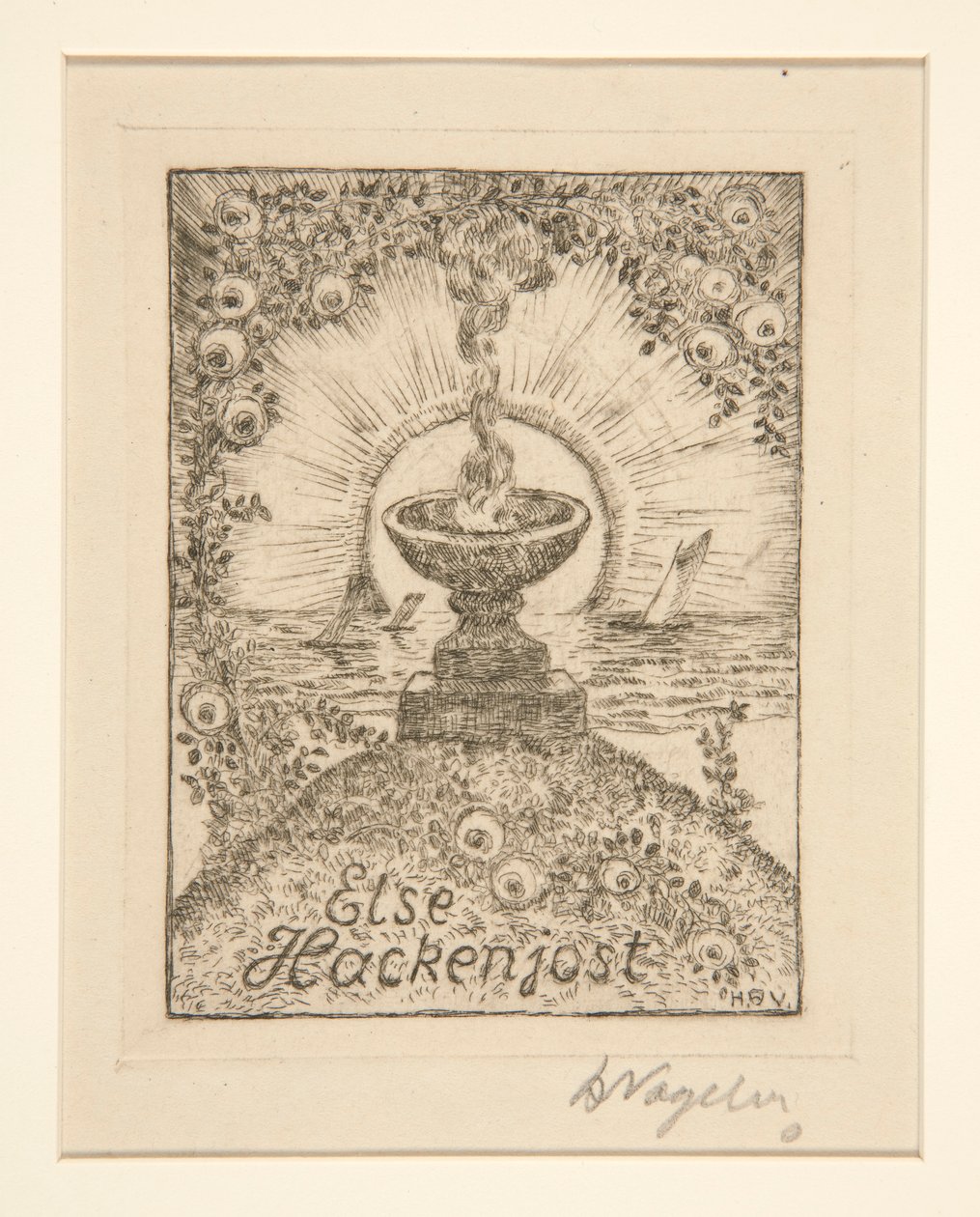 Ex libris: Else Hackenjost de Heinrich Vogeler