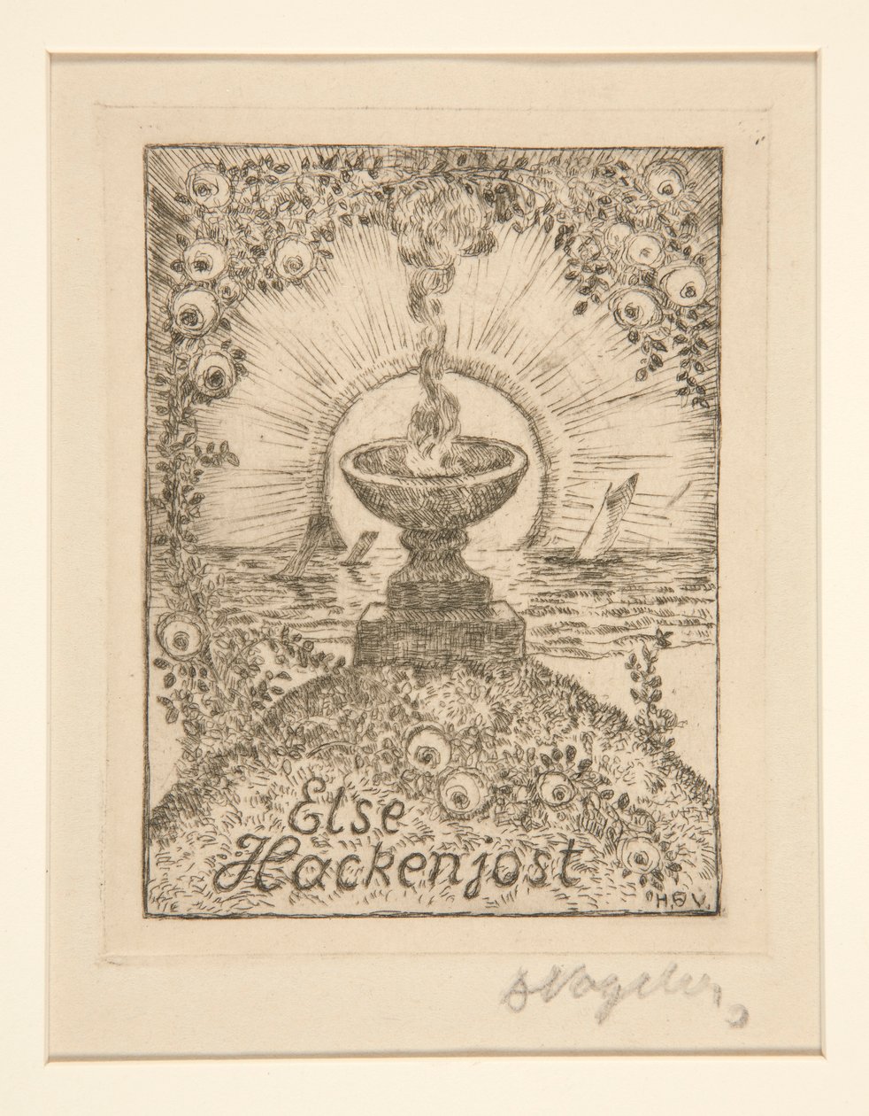 Ex libris: Else Hackenjost de Heinrich Vogeler