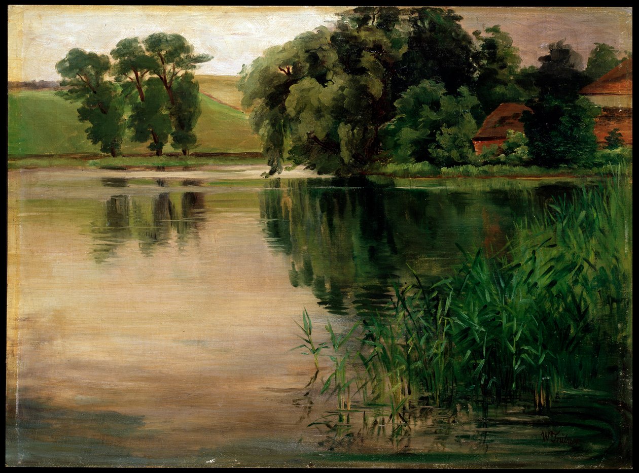 En un estanque de Heinrich Wilhelm Trübner