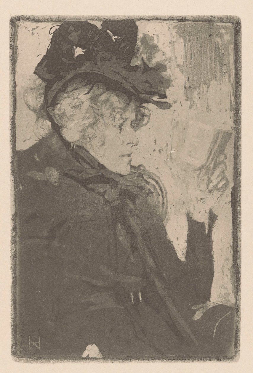 Mujer lectora de Heinrich Wolff