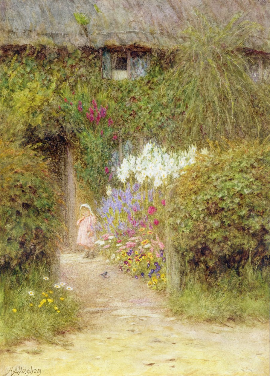 Una cabaña en Redlynch de Helen Allingham