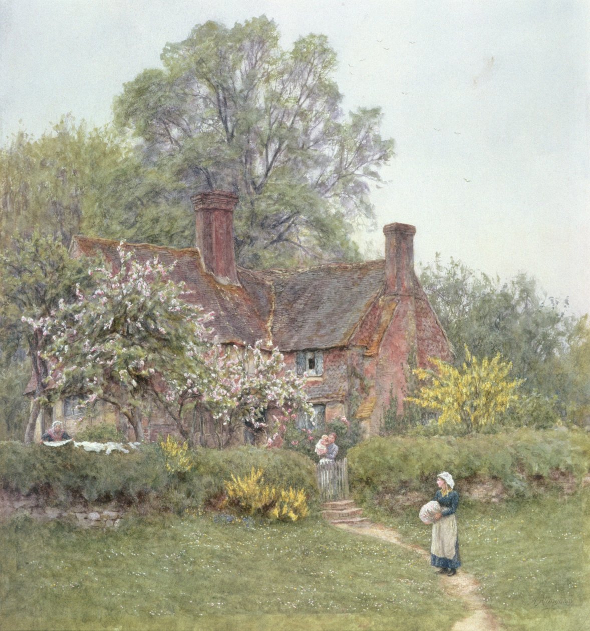 Cabaña en Chiddingfold de Helen Allingham