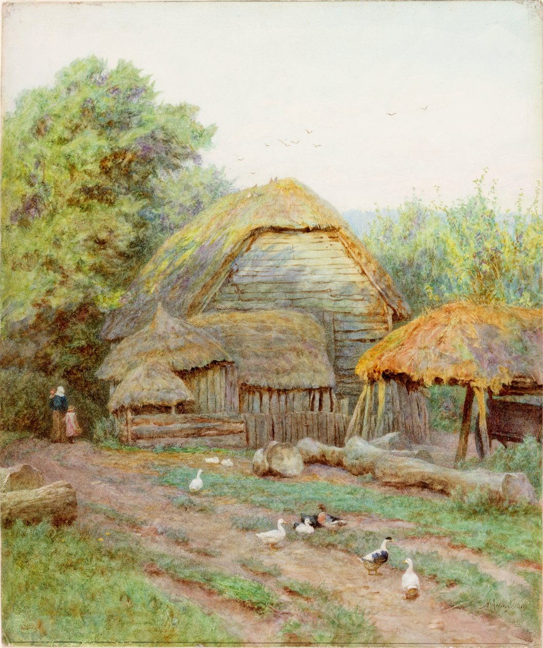 En una granja de Berkshire de Helen Allingham