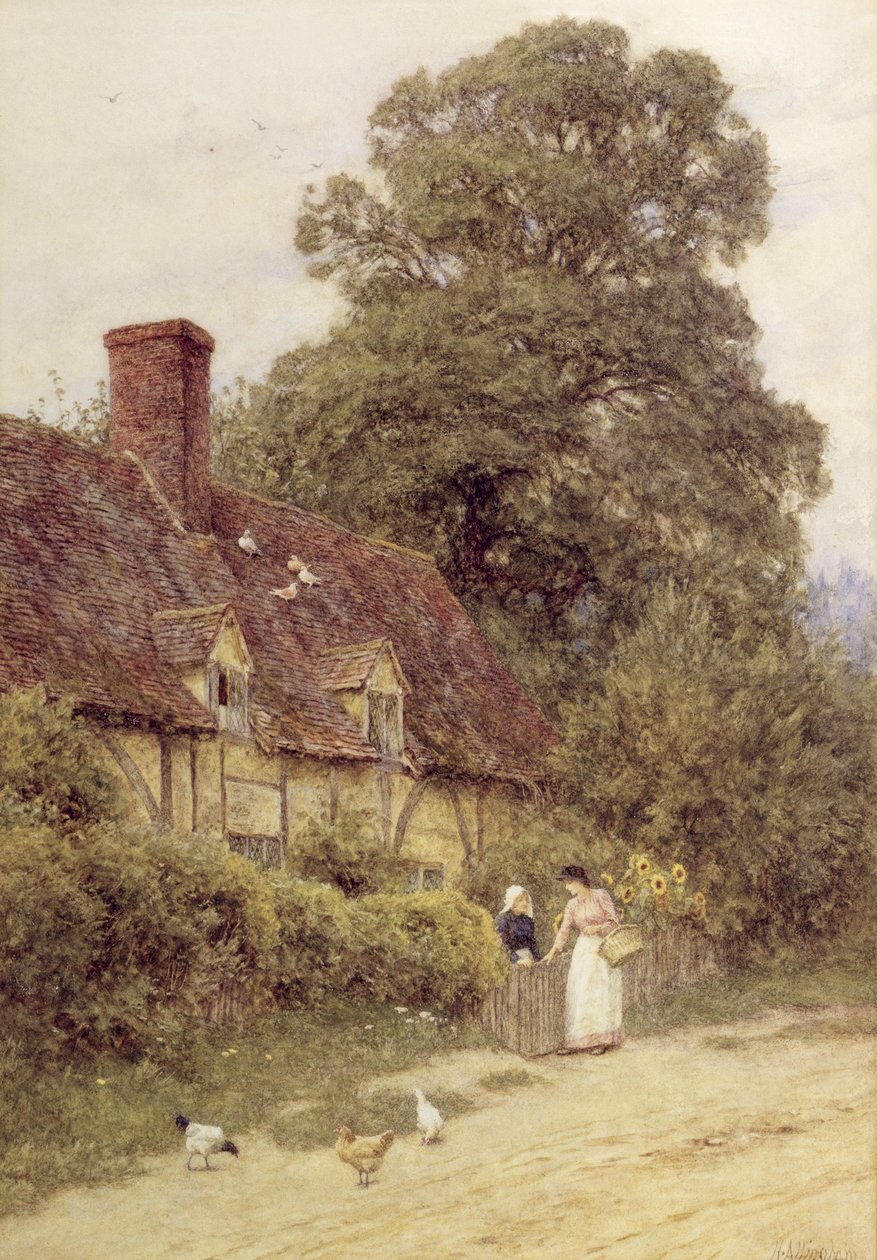 Antigua Oficina de Correos, Brook, cerca de Witley, Surrey de Helen Allingham