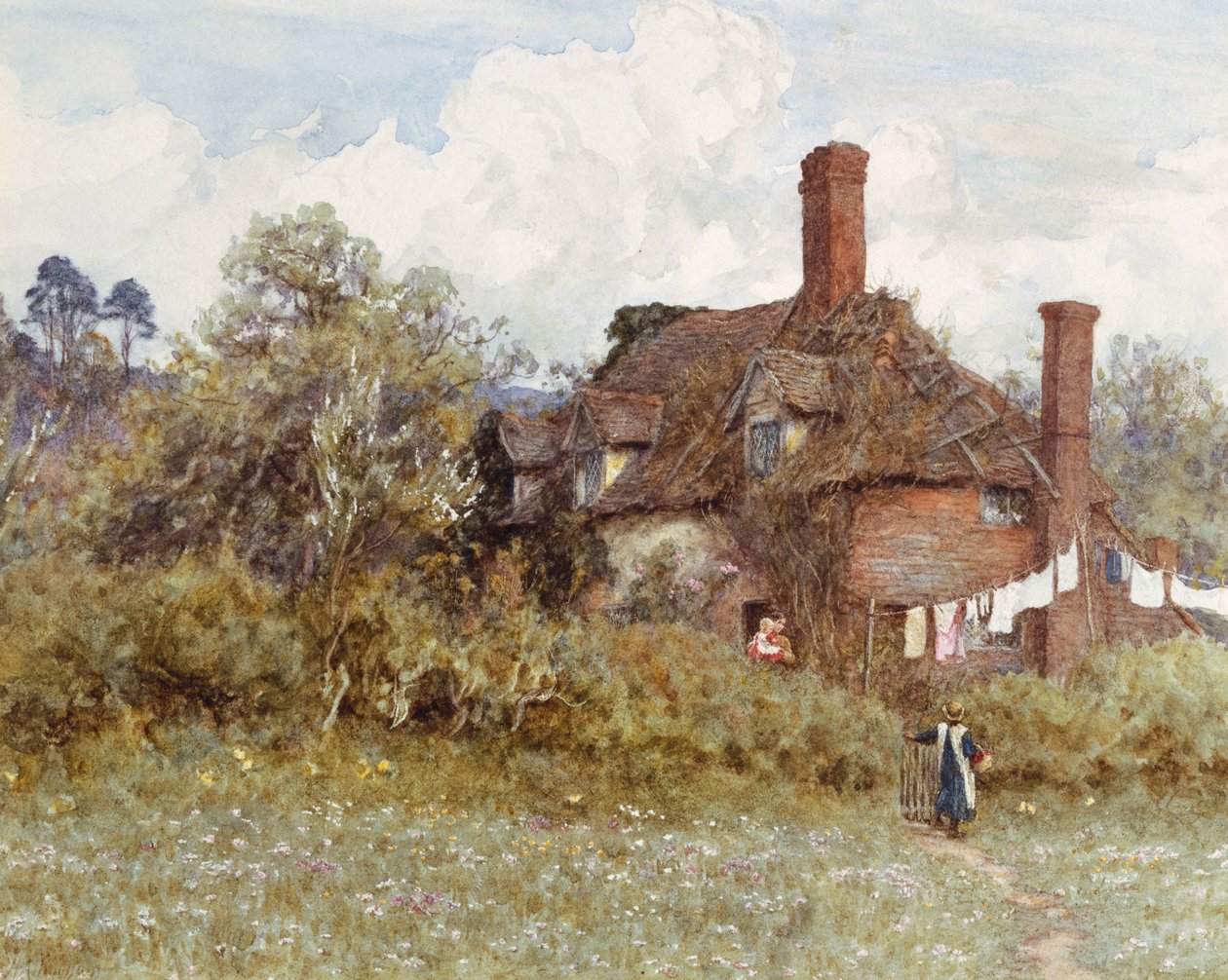 En la Primavera de Helen Allingham