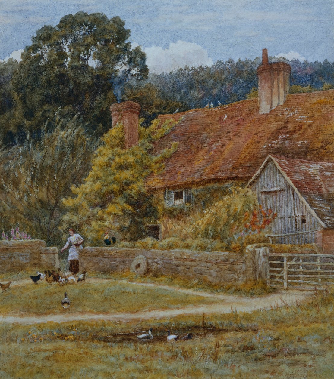 Granja Netley, Shere, Surrey de Helen Allingham