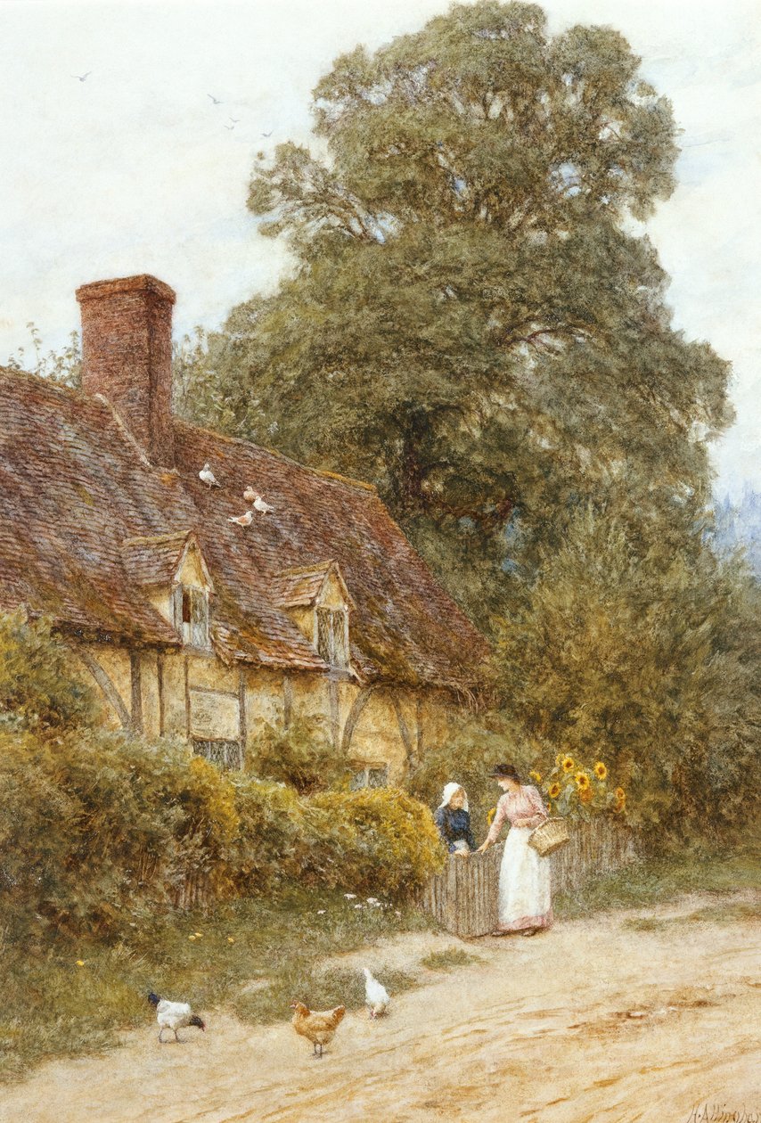 Antigua oficina de correos, Brook, cerca de Witley de Helen Allingham